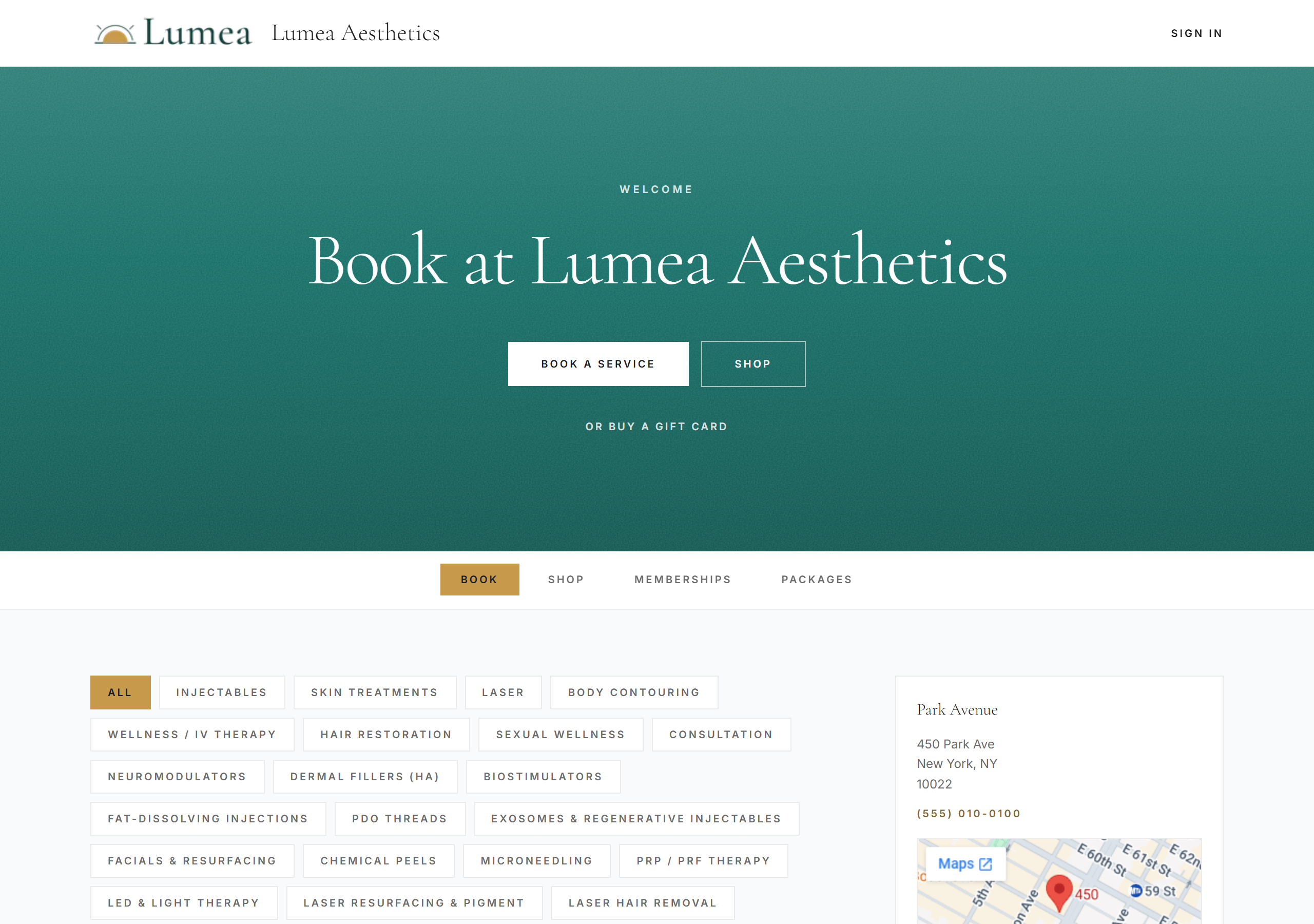 Storefront — VISTA platform screenshot