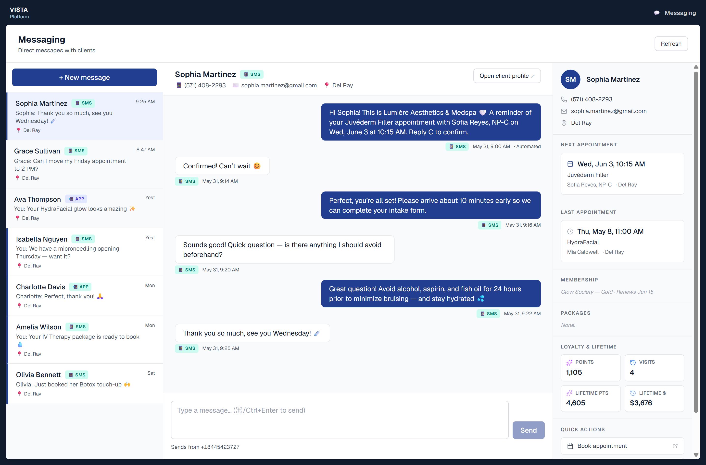 Your Brand, Your Inbox — VISTA platform screenshot